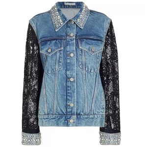 Alice + Olivia Jeff Embellished Denim Jacket